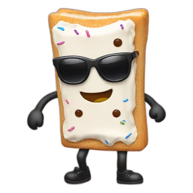 pop tart dancing wearing sunglasses sticker