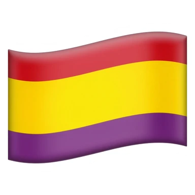 Crea un emoji de la república esoañola rojo amarillo y morado sticker