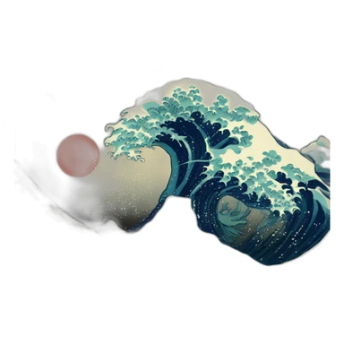 Wave of kanagawa sticker