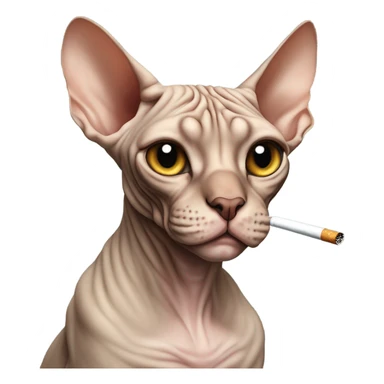 Sphinx cat smoking cigarette  sticker