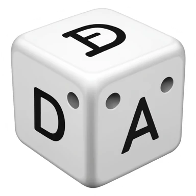create a dice with der die das written on each visible side sticker