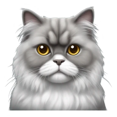 Dark Grey and White Persian Cat sticker