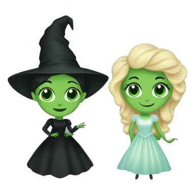 Elphaba and Glinda  sticker