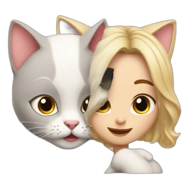 a cat with a wife sticker