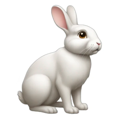 3/4 standing rabbit sticker
