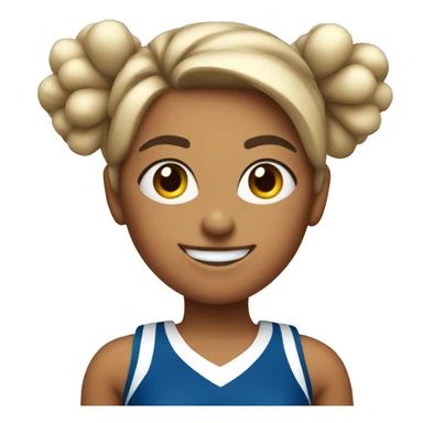 a cheerleader with pom poms  sticker