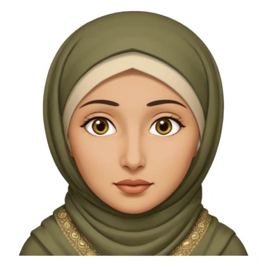 ancient hijab woman with earrring sticker