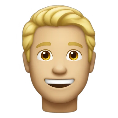 man blond hair 50 years old cheeky grin sticker