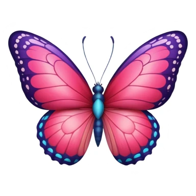 Coming butterfly in heart sticker