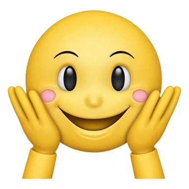 smily face with hands  sticker