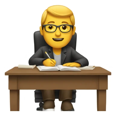 writer writing sticker