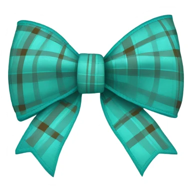 Turquoise plaid western bow sticker