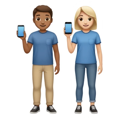 two friends, full body sticker