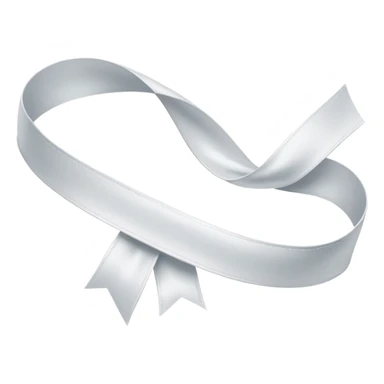 create a white ribbon banner sticker