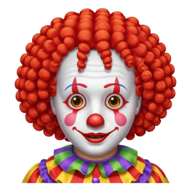 clown's wig sticker