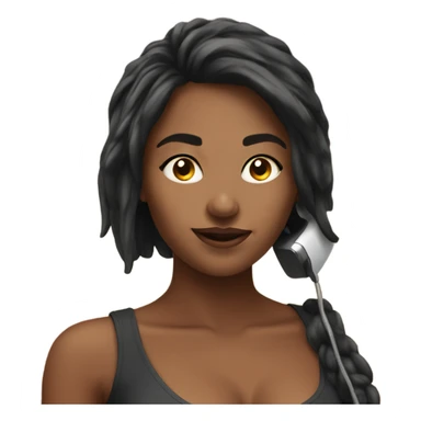 Hot girl with phone sticker