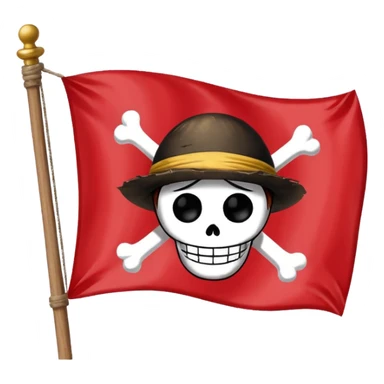 One piece Luffy flag sticker