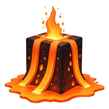 Minecraft lava block sticker