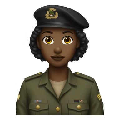 Black army girl sticker