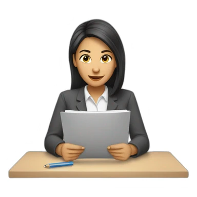 mujer escribiendo sticker