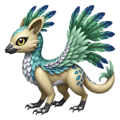 Meloetta-Garurumon-Trico-Pokémon-Fakémon-fusion-hybrid-creature sticker
