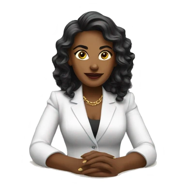 Boss babe sitting at a desk sticker