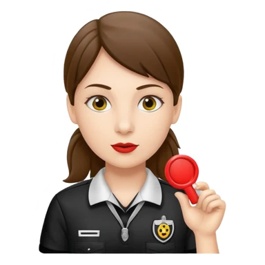girl referee with whistle sticker
