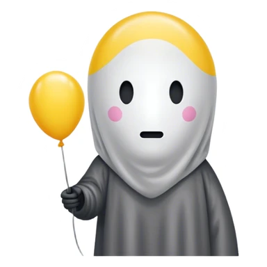 one yellow balloon no face sticker