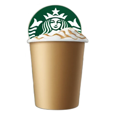 starbucks but with moutain logo sticker