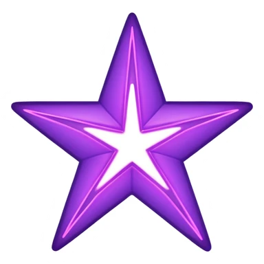 make a purple neon star sticker