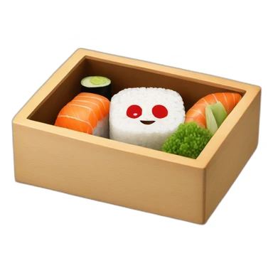 sushi bento wooden box sticker