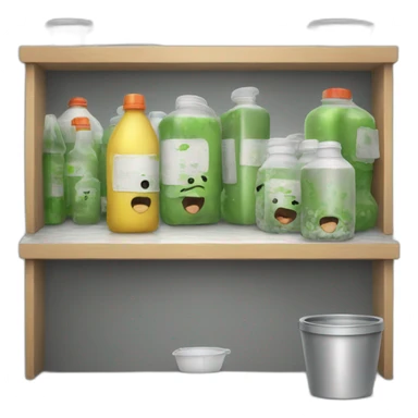 a canteen where they prepare vomit sticker