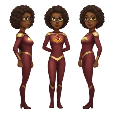 Brown woman superhero FSU  sticker