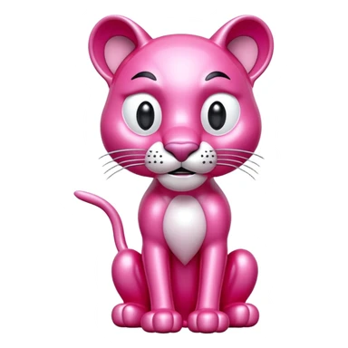 jeff koons style pink panther SPAM sculpture  sticker