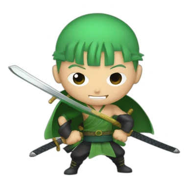 Roronoa Zoro with swords sticker