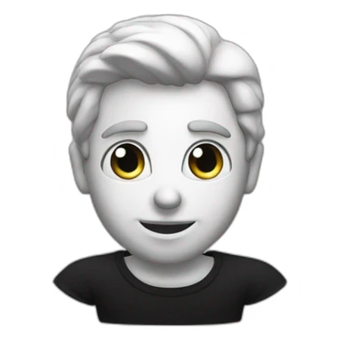 a man from italy white black t-shitt sticker