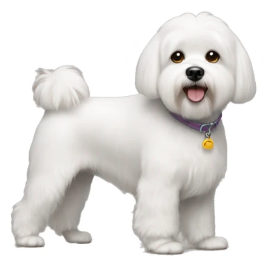White bichon shitzu mix dog sticker