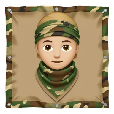 camouflage bandana sticker