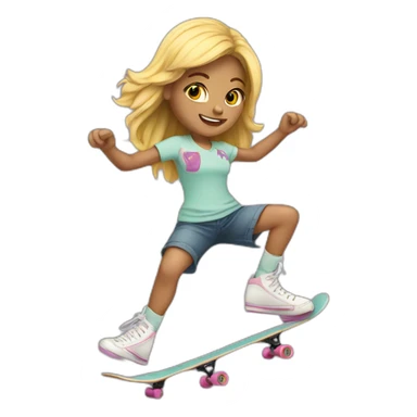 Skater girl sticker