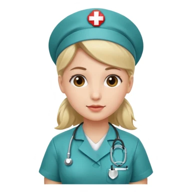 young woman nurse sticker