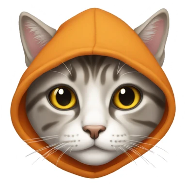 cat with hood sticker