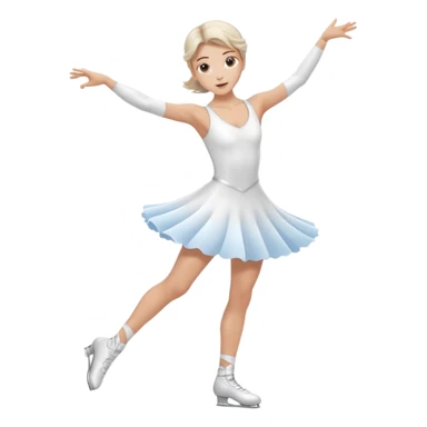 Ice skater twirling sticker