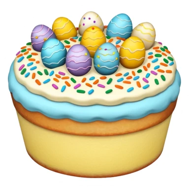 Easter cake with colorful sprinkles sticker