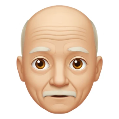 A bald old man with thin on top sticker