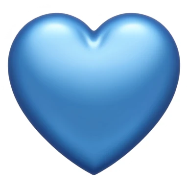 heart with a metallic blue finish sticker