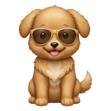 Puppy with sunglasses sticker