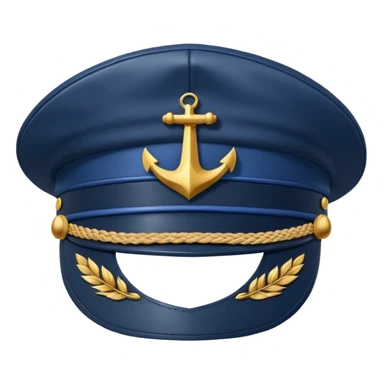 captain hat closeup alone low detail sticker