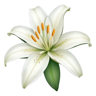 White lilyum flower sticker