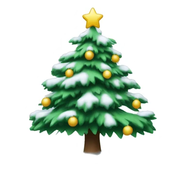 snowy christmas tree sticker