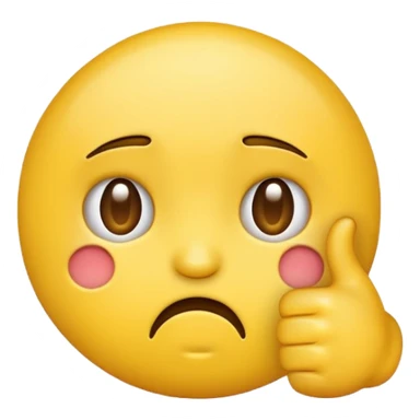 Yellow emoji yuck face thumbs down sticker